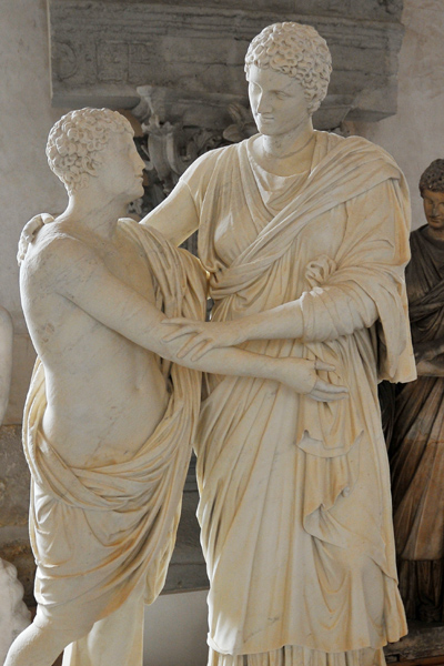 Papirius et sa mère.  Martin Carlier et Michel Mosnier.