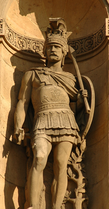 Le Guerrier attendant le combat. Eugène André Oudiné.