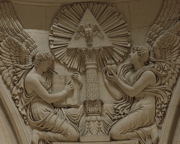 Deux anges devant la Trinité. Antoine Gérard