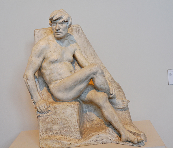 Homme nu assis. Antoine Bourdelle.