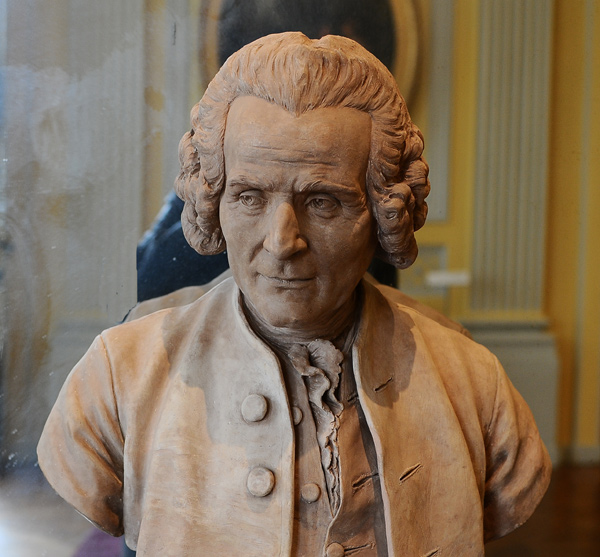 Jean Jacques Rousseau. Jean Antoine Houdon.