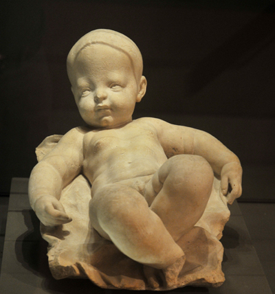 L'Enfant Jésus dans la crèche. Ligier Richier.