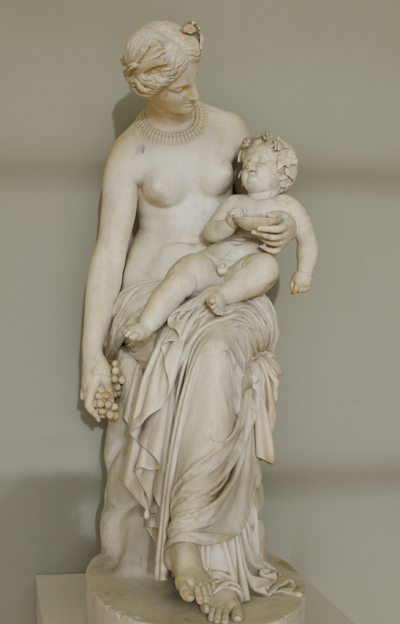 Leucothoé et Bacchus enfant. Augustin Dumont.