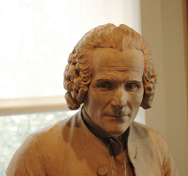 Jean Jacques Rousseau. Jean Antoine Houdon.